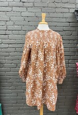 Dress Bennington Tan Spots Smock Dress