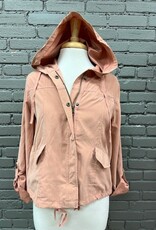 Jacket Ariel Sienna Zip Snap Hood Jacket