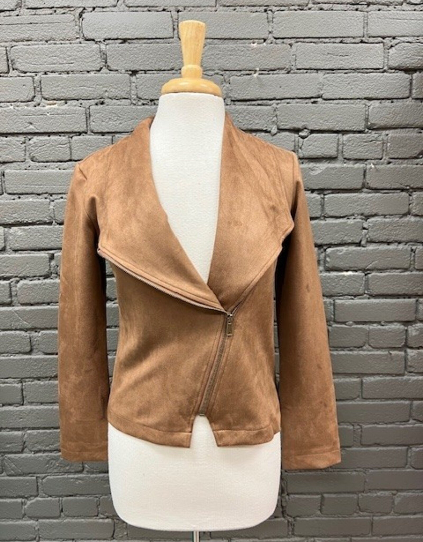 Jacket Brooklyn Faux Suede Zip Moto Jacket