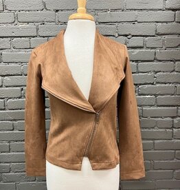 Jacket Brooklyn Faux Suede Zip Moto Jacket