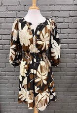 Dress Victoria Floral Abstract Print Dress