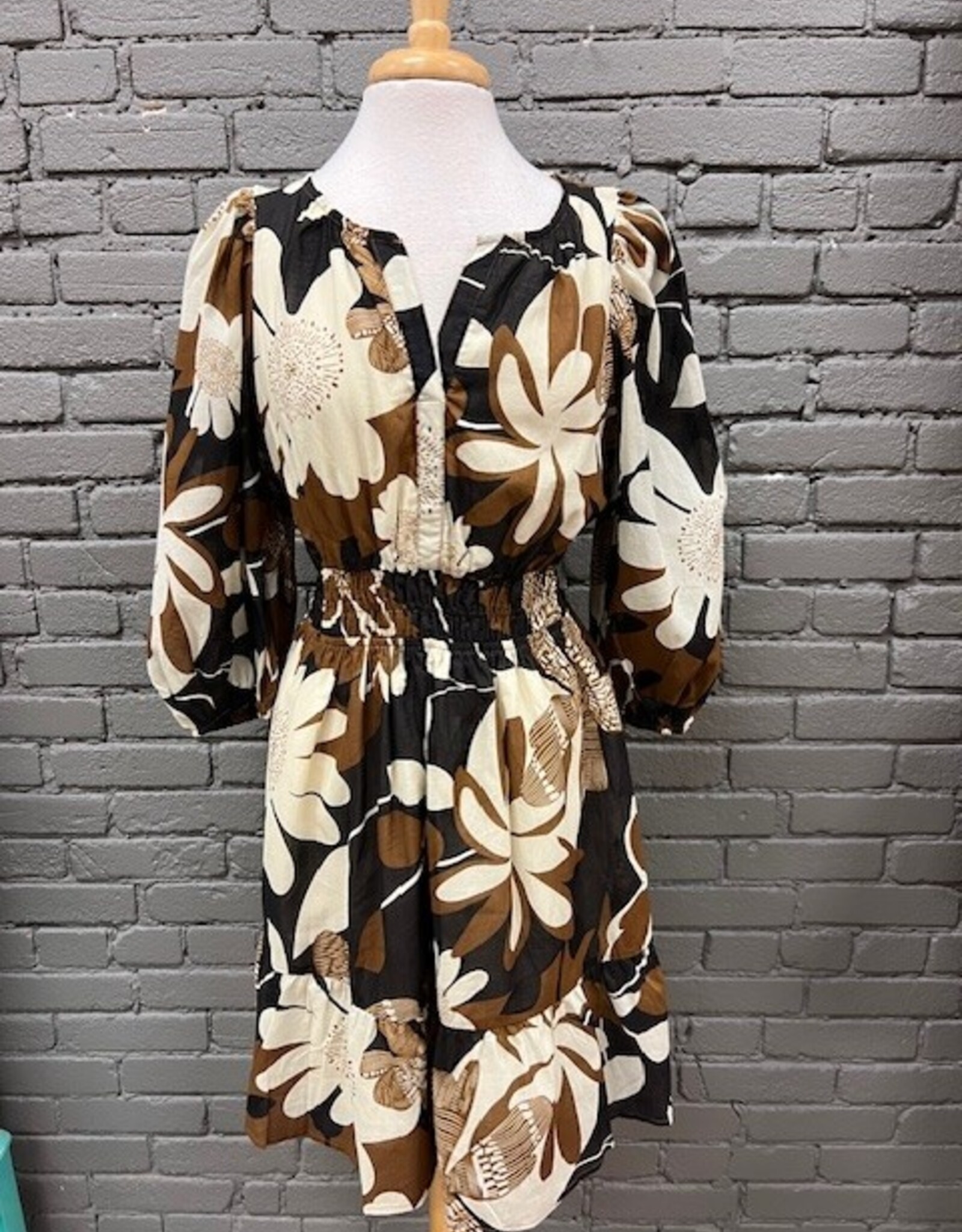 Dress Victoria Floral Abstract Print Dress