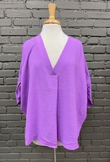 Shirt Leigh Orchid Oversize Button Sleeve Top