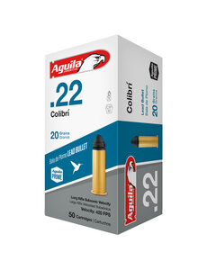  Ammo, Aguila, 22LR, Colibri, 20 gr 50 rd (only for bolt action rifles or revolvers)