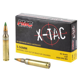 PMC Ammo, PMC X-Tac, 5.56, 62gr, 20 rd, NOT FOR RANGE USE