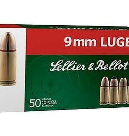 Sellier & Bellot Ammo, S&B 9mm, 124gr, 50 round box