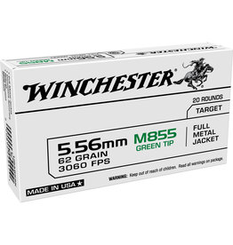 Winchester Ammo, Winchester 5.56 M855 Green Top ** Not for use at Openrange **