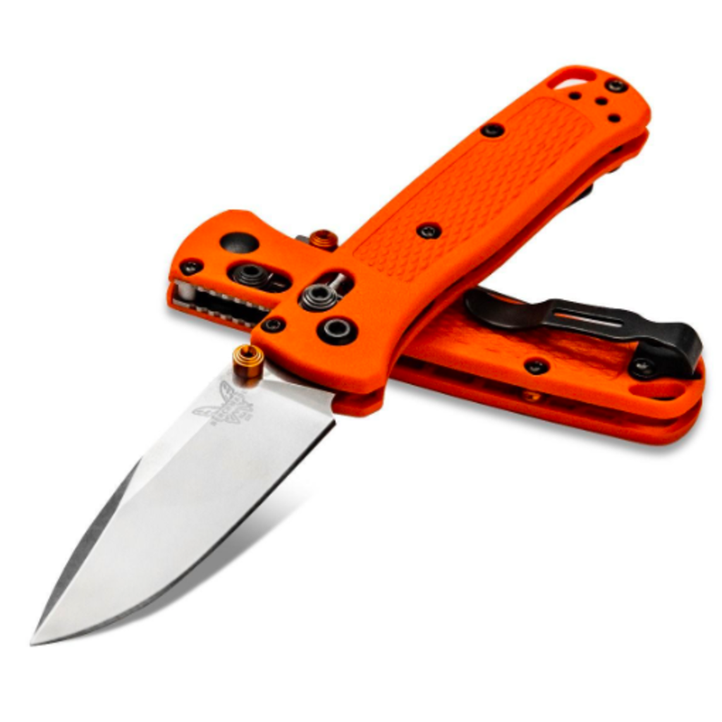Benchmade Benchmade MINI BUGOUT, silver with orange handle