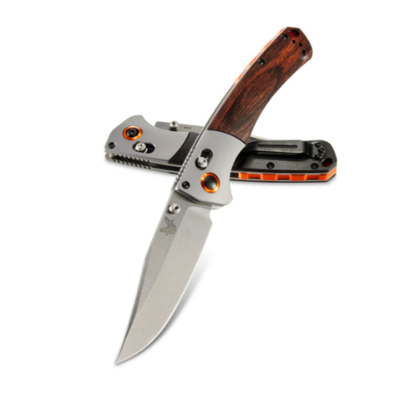 Benchmade Benchmade CROOKED RIVER, silver and wooden handle