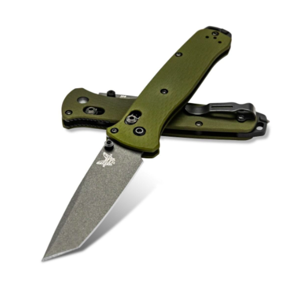 Benchmade Benchmade 537GY-1 BAILOUT, Gray blade, woodland green handle