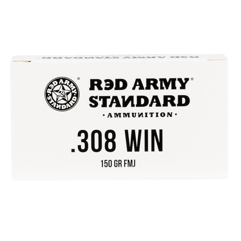 Red Army Ammo, Red Army Standard, 308 Win, 150 gr, (FMJ), 20 Bx  ** Not for use at Openrange **