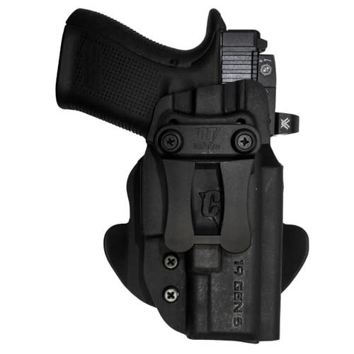 Comp-Tac DCH IWB/OWB holster - Dual Concealment Holster for Glock - 19 Gen 1,2,3,4 - Right Hand