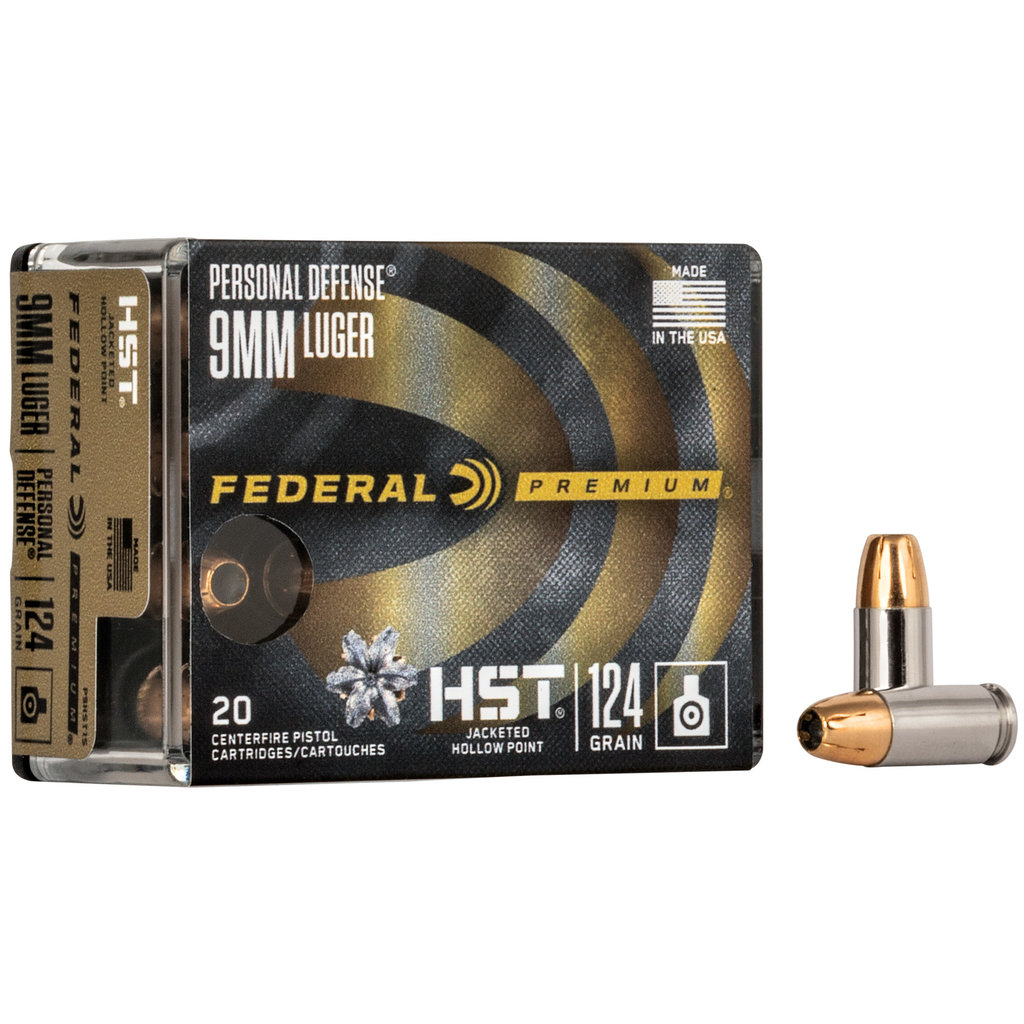 Federal Ammo, Federal HST 9mm, 124 gr, 20 rounds