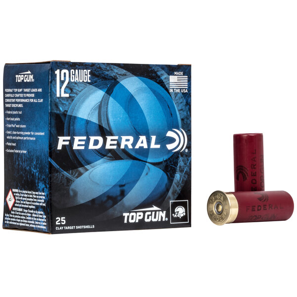 Ammo, Federal Top Gun 12ga, #7.5 2-3/4 DR 1 OZ, 25 rd. ** Not for use at Openrange **