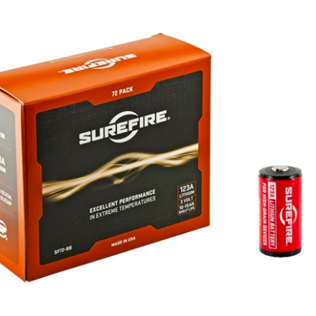 Surefire SF123A, 72 batteries