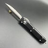 Microtech ULTRATECH, black frame, blade - Stonewashed Double Edge Bayonet Blade