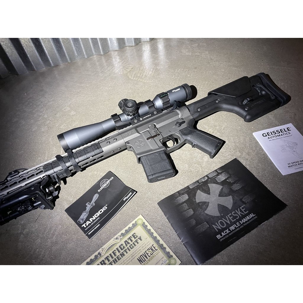 Used Noveske N4 Gen 3 SPR 18 Inch, with accessories and scope, 5.56, grey