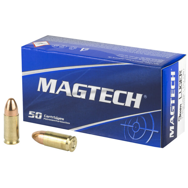 Ammo, 9mm, Magtech, 115gr, 1000 rounds, Bulk Price, 20 boxes of 50rds