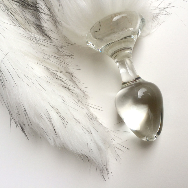 Crystal Delights Minx Faux Tail Short Stem Small Plug (Husky)