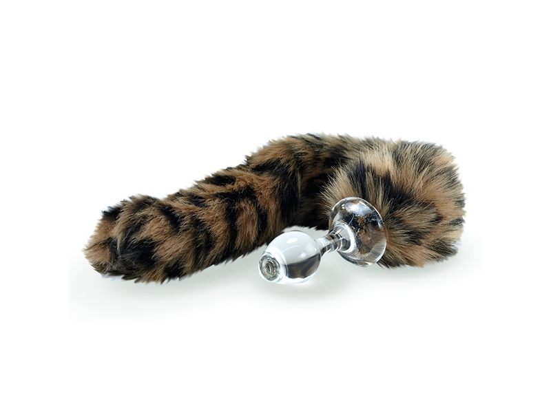 Crystal Delights Crystal Delights Minx Faux Tail Short Stem Small Plug (Leopard)