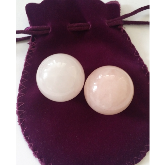 Polar Jade Rose Quartz Ben Wa Balls
