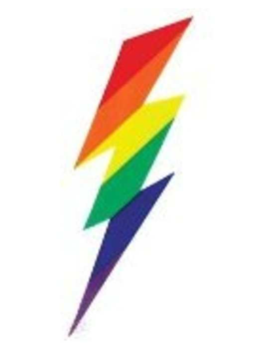 Rainbow Bolt Sticker (non-reflective)