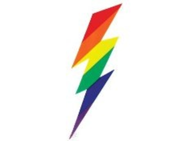 Rainbow Bolt Sticker (non-reflective)