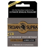 Trojan Supra Microsheer Lubricated Polyurethane Condoms