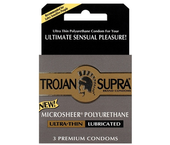 Trojan Supra Microsheer Lubricated Polyurethane Condoms