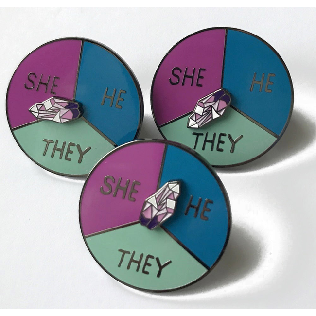 NY Toy Collective Spinner Pronoun Pin