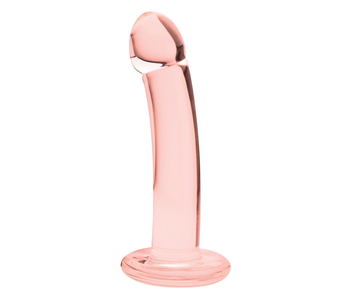 Blown Basic Curve Glass Dildo, Pink