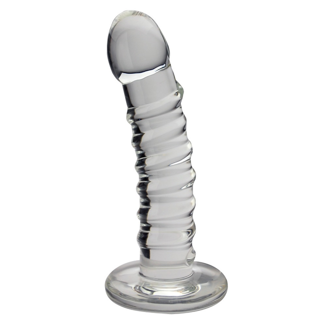 Spartacus Blown Basic Curve Spiral Glass Dildo