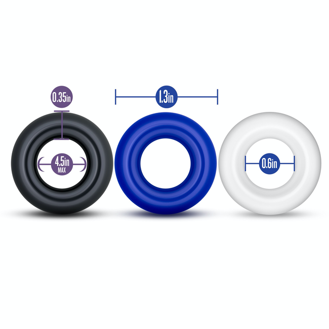 Blush Novelties Donut Rings (3 pack)