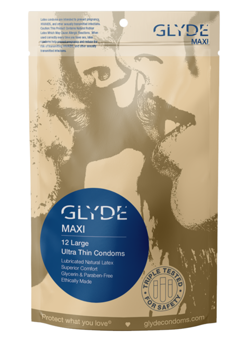 Glyde Maxi Large Condoms (12 pack)