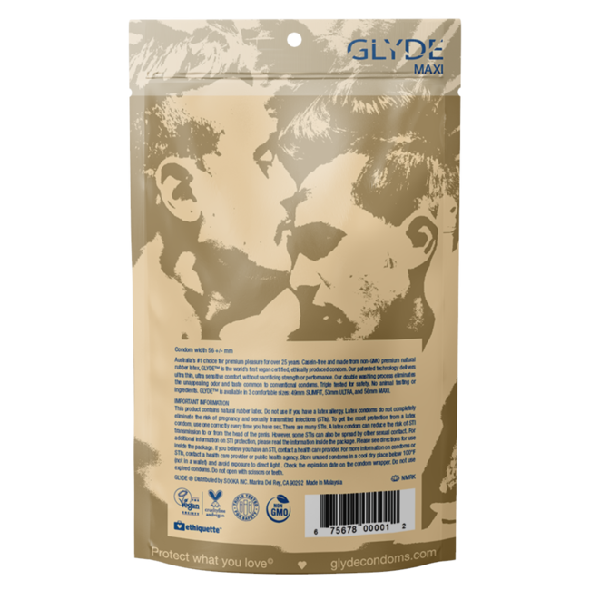 Glyde Maxi Large Condoms (12 pack)