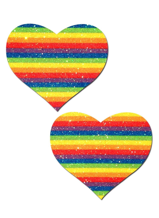 Pastease Glitter Rainbow Heart Pasties