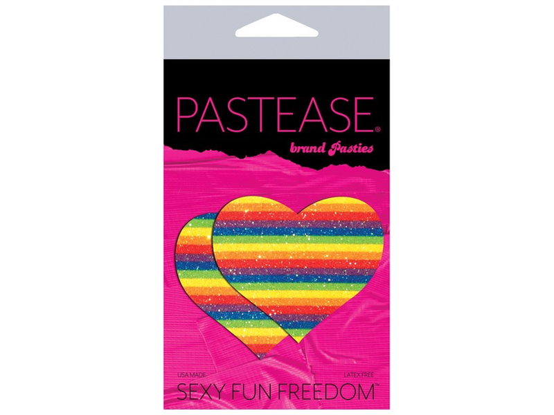 Pastease Glitter Rainbow Heart Pasties
