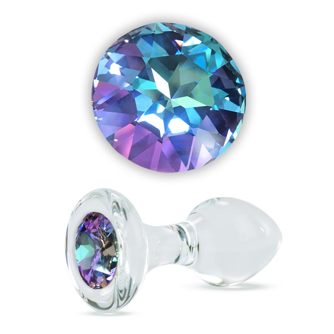 Crystal Delights Short Stem Small Clear Plug