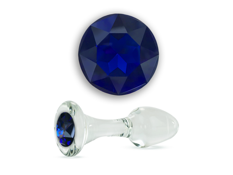 Crystal Delights Crystal Delights Long Stem Small Clear Plug (Blue)