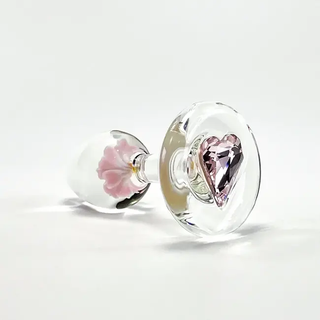 Crystal Delights Pink Heart Flower Plug