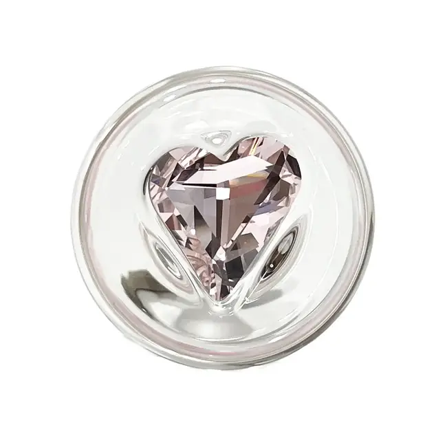 Crystal Delights Pink Heart Flower Plug