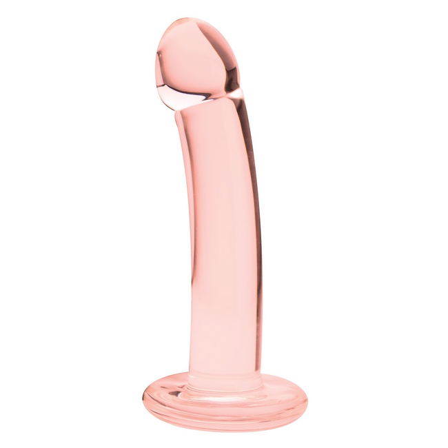 Spartacus Blown Basic Curve Glass Dildo, Pink
