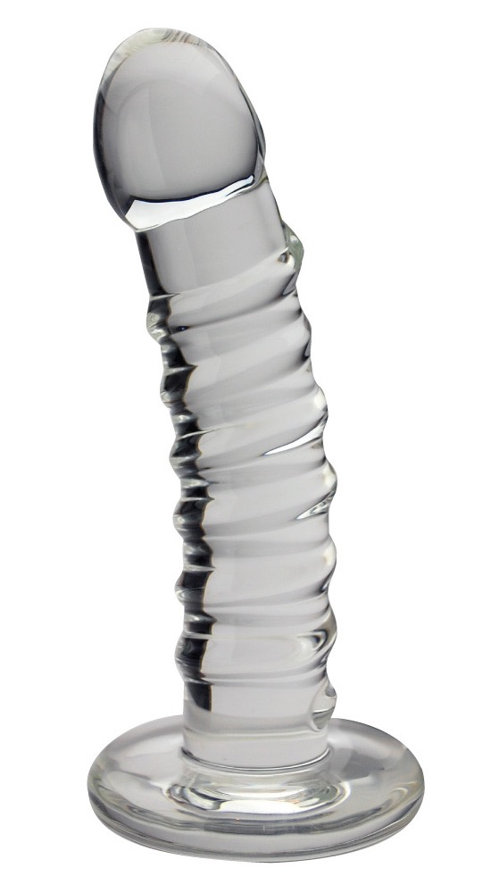 Spartacus Blown Basic Curve Spiral Glass Dildo - A sex toy boutique for  every body.