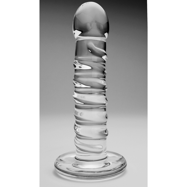 Spartacus Blown Basic Curve Spiral Glass Dildo