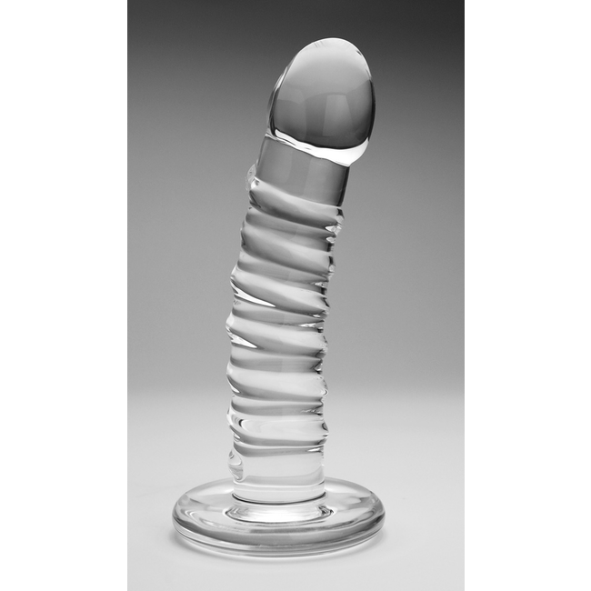 Spartacus Blown Basic Curve Spiral Glass Dildo