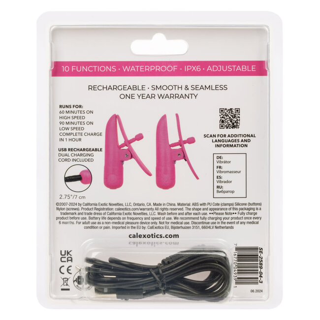 California Exotics Nipplettes Vibrating Nipple Clamps