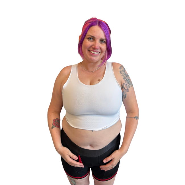 Underworks Cotton-Lined Tri-Top Chest Binder