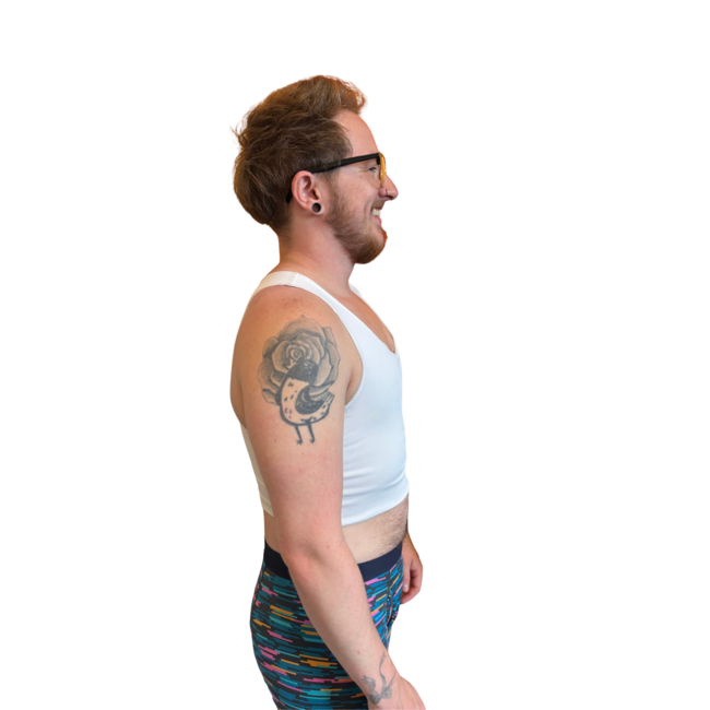 Underworks Cotton-Lined Tri-Top Chest Binder