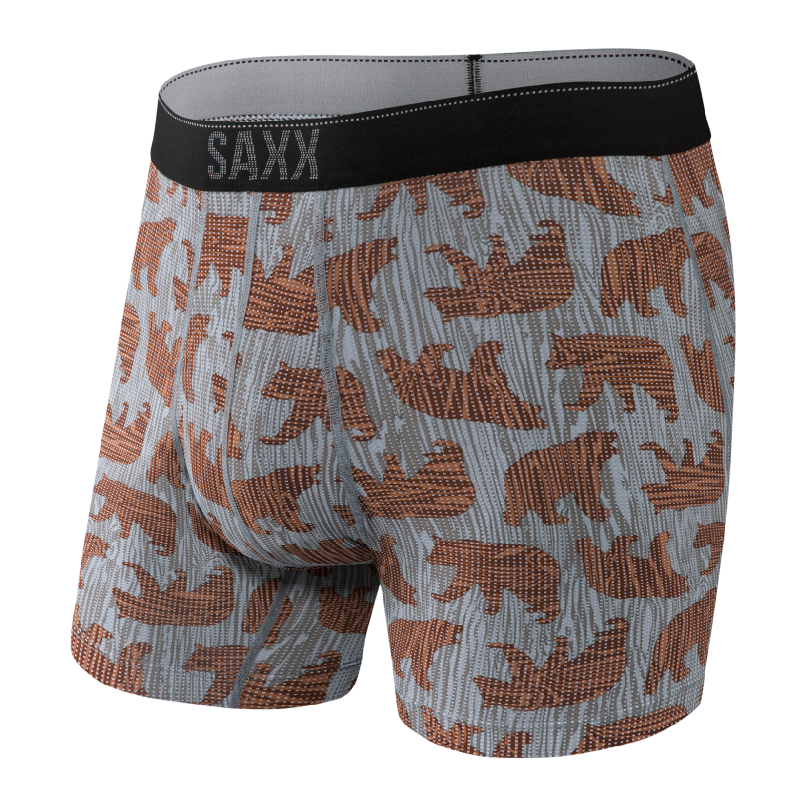 Saxx Saxx Underwear, Quest Boxer Brief Fly, Mens, GGG-Gry Grizzly Grain