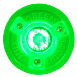 Green Biscuit Alien Hockey Puck, Glow in the Dark, Grn